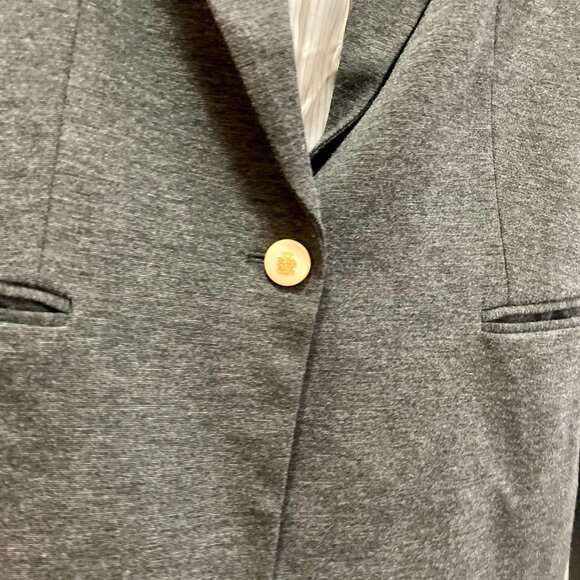 Charcoal Grey Soft Knit Blazer Jacket L - Picture 2 of 5